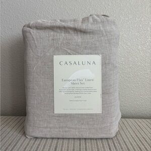 NWT Queen 100% Linen Sheet Set Natural - Casaluna